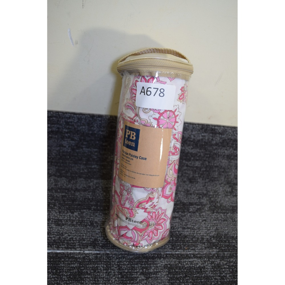 PBteen Parisian Paisley Standard Pillowcase Set of 2 Pink Tan 100% Cotton NEW